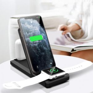 Bakeey 3 In 1 Foldable 15W Wireless Charger Fast Charging Watch Charger Earbuds Charger For Qi-enabled Smart Phone Apple Watch Ser